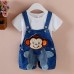 【12M-4Y】Kid Cartoon Denim Overalls(Only Overalls) - 9201