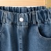 【3Y-12Y】Girls Fashion Star Embroidered Blue Jeans