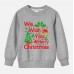 【12M-9Y】Kids Christmas Letter Print Cotton Stain Resistant Long Sleeve Sweatshirt