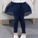 【18M-6Y】Girls Cute Floral Embroidered Lace Skirt Fake Two Piece Leggings